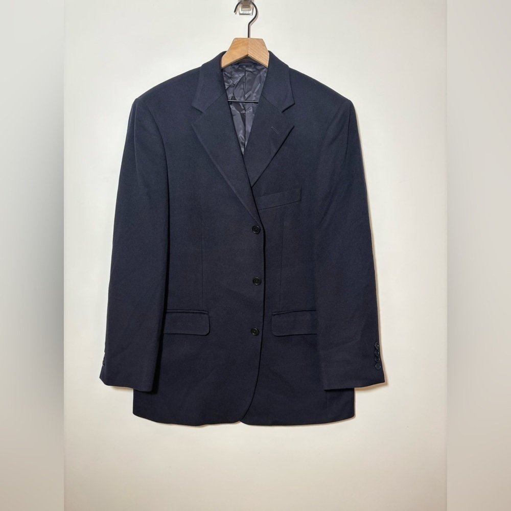 Brooks Brothers 346 Black 100% Cashmere Blazer Jacket Size 42R